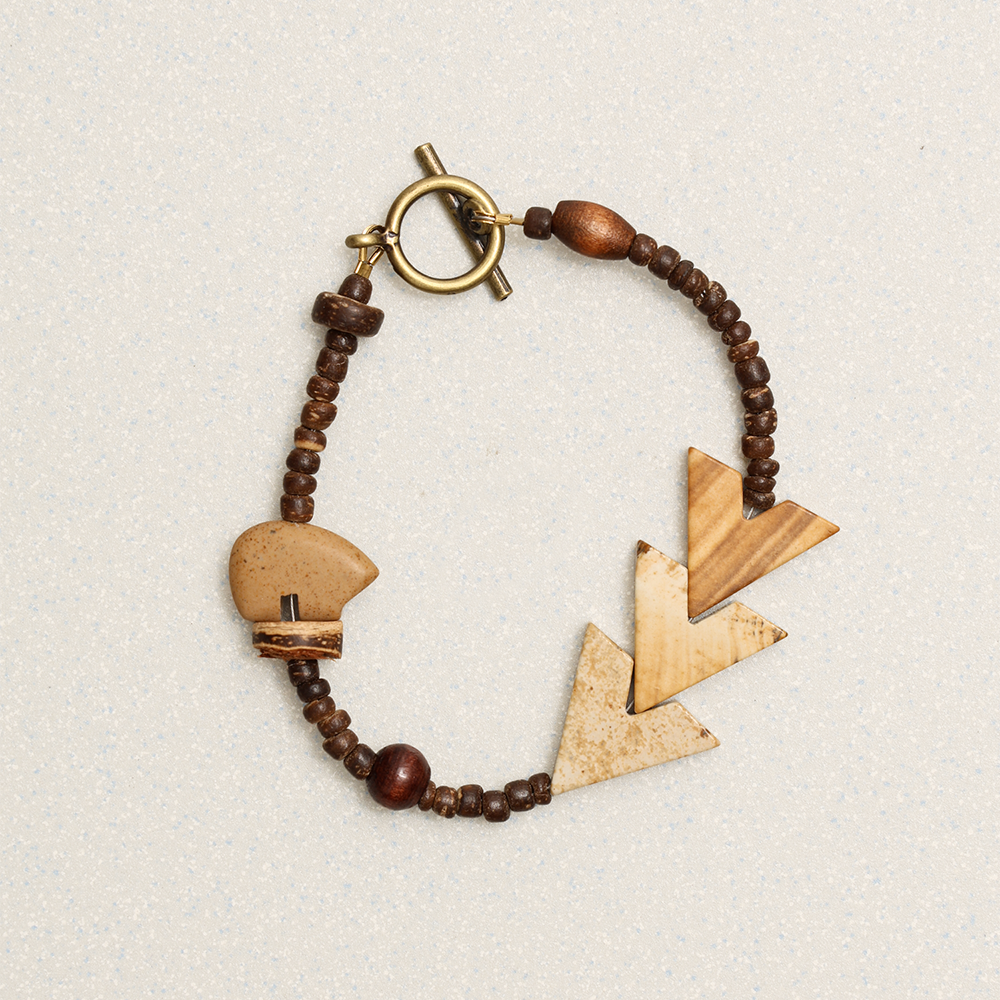 Towtow Archive - Arrow Stone Bracelet (Brown) product image 2 | TRAB K-Fashion Australia