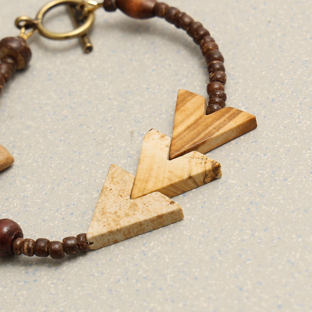 Towtow Archive - Arrow Stone Bracelet (Brown) product image 6 | TRAB K-Fashion Australia