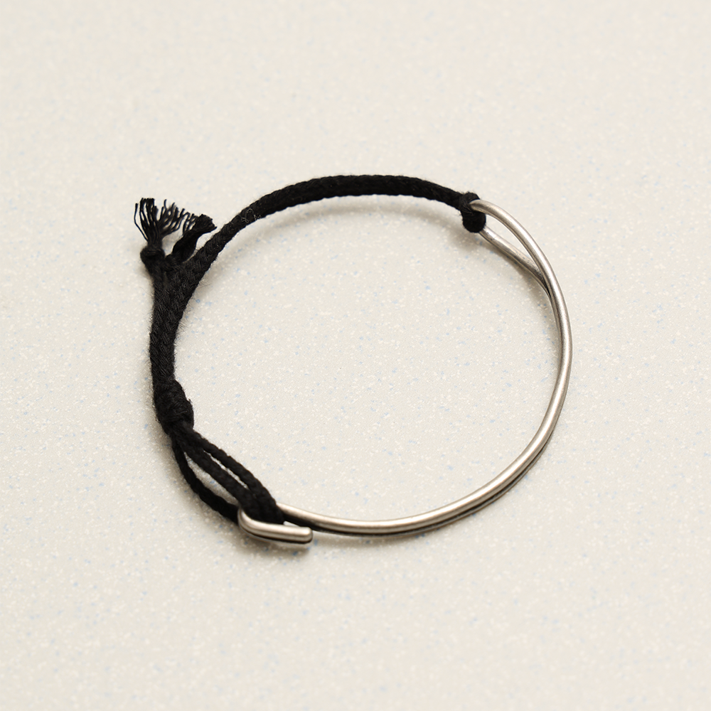 Towtow Archive - Braided Thin Half Bangle (Beige) product image 3 | TRAB K-Fashion Australia