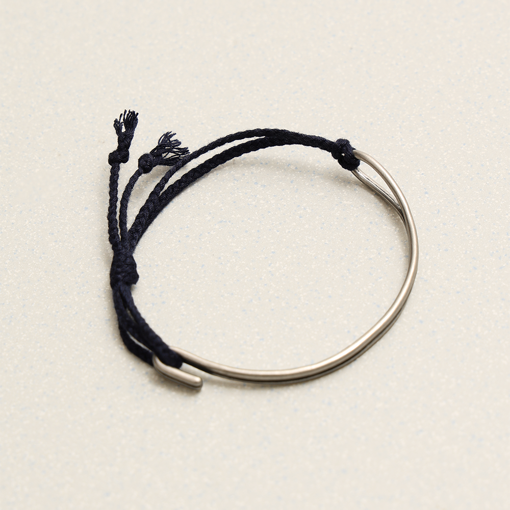 Towtow Archive - Braided Thin Half Bangle (Black) product image 1 | TRAB K-Fashion Australia