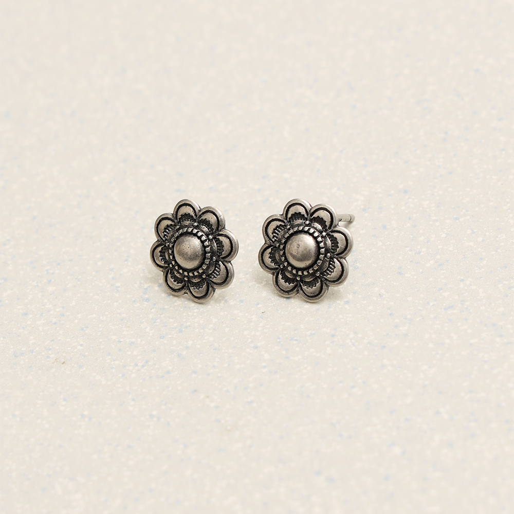 Towtow Archive - Concho Earrings Silver Burnish (OC) product image 1 | TRAB K-Fashion Australia