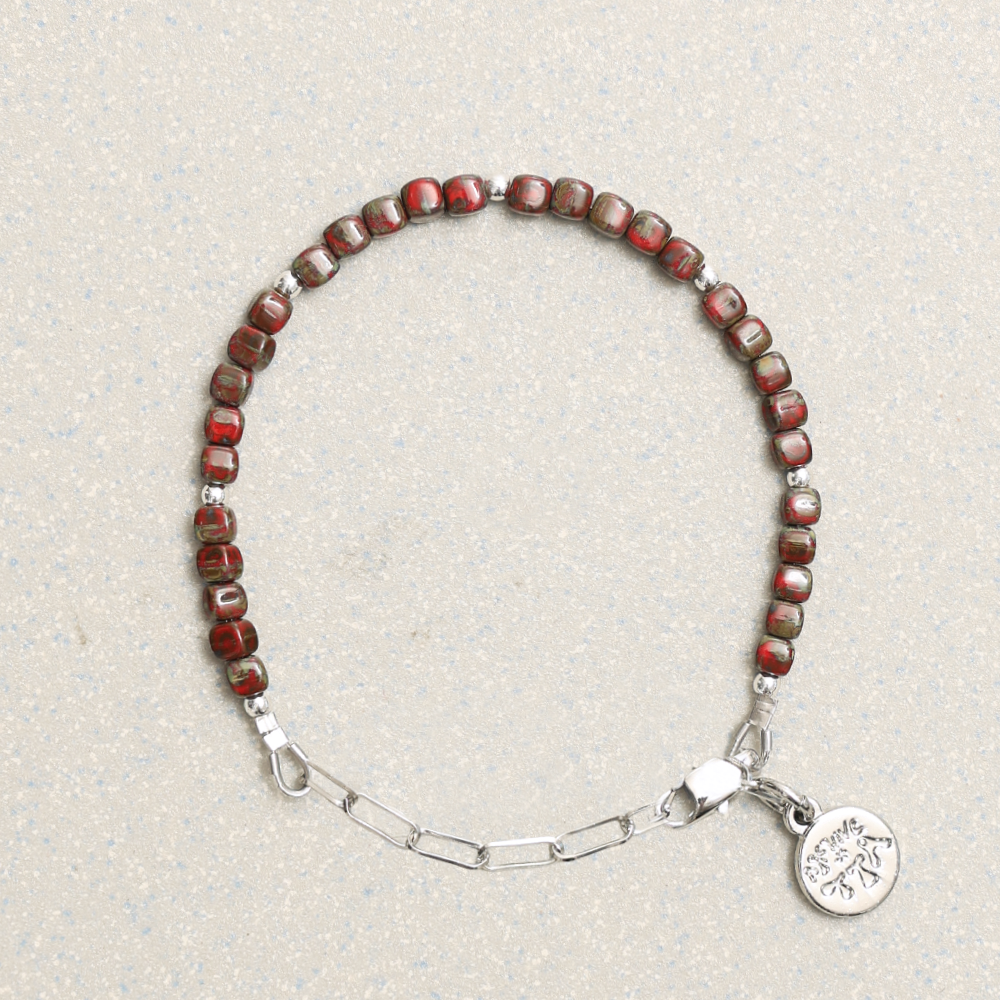Towtow Archive - Czech Mini Cube Bracelet (Red) product image 2 | TRAB K-Fashion Australia