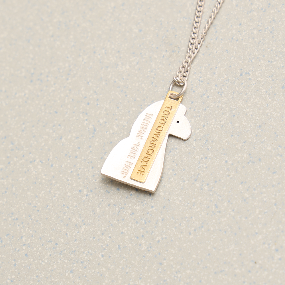 Towtow Archive - Flat Horse Turquoise Necklace Circle (Silver) product image 5 | TRAB K-Fashion Australia