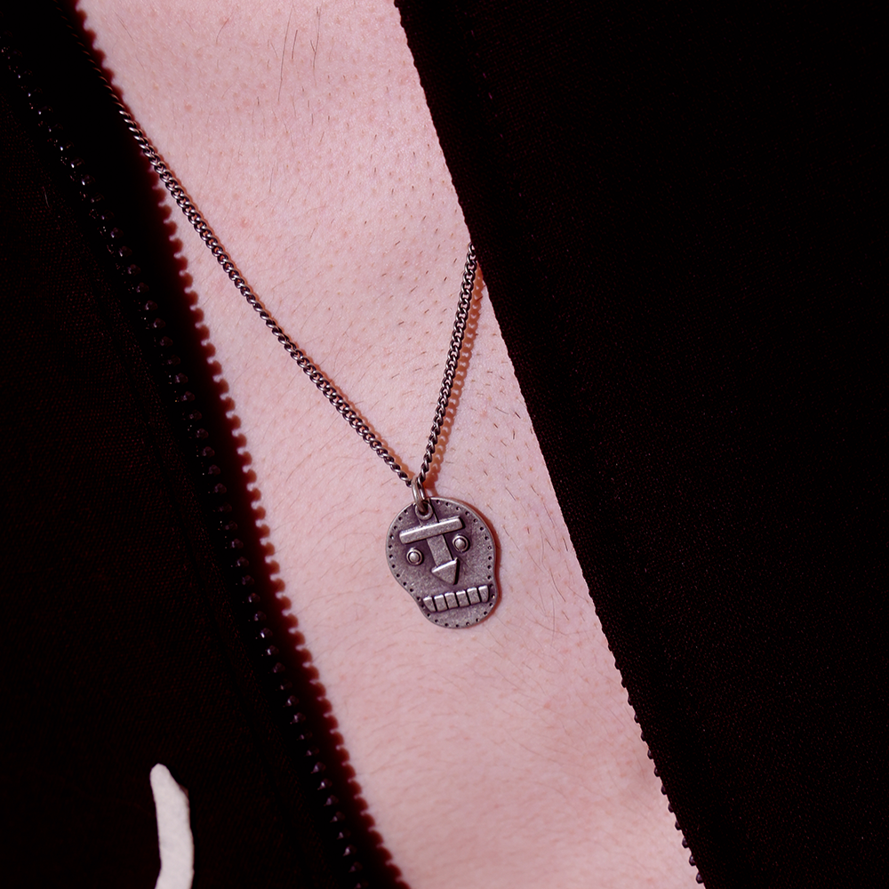 Towtow Archive - [3Rd Restock] Flat Skull Necklace Silver Burnish | Immediate Delivery (OC) product image 6 | TRAB K-Fashion Australia