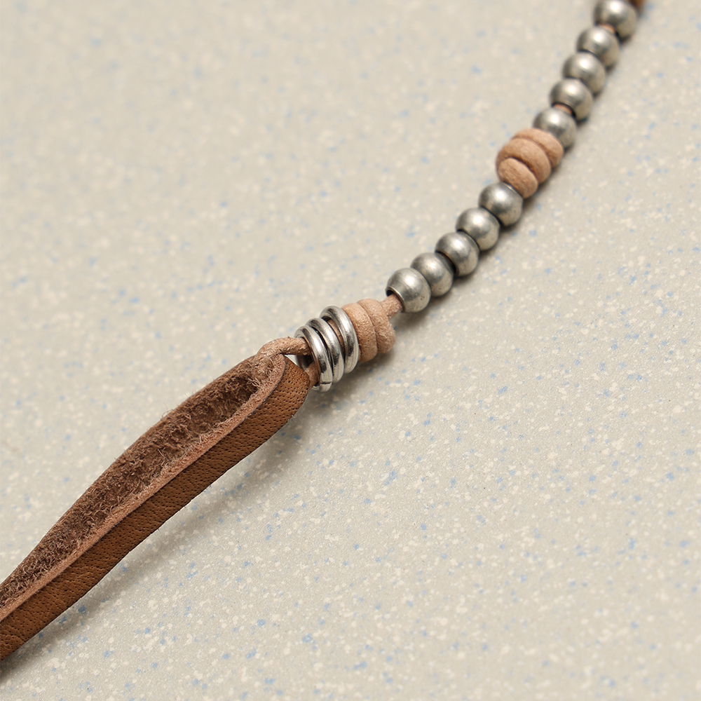 Towtow Archive - O-Ring Logo Half Necklace (Brown) product image 7 | TRAB K-Fashion Australia