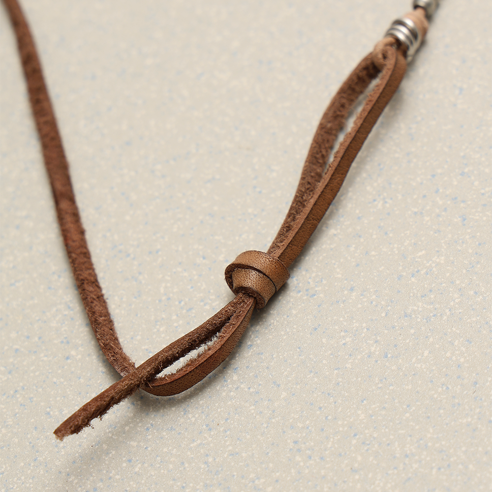 Towtow Archive - O-Ring Logo Half Necklace (Brown) product image 9 | TRAB K-Fashion Australia