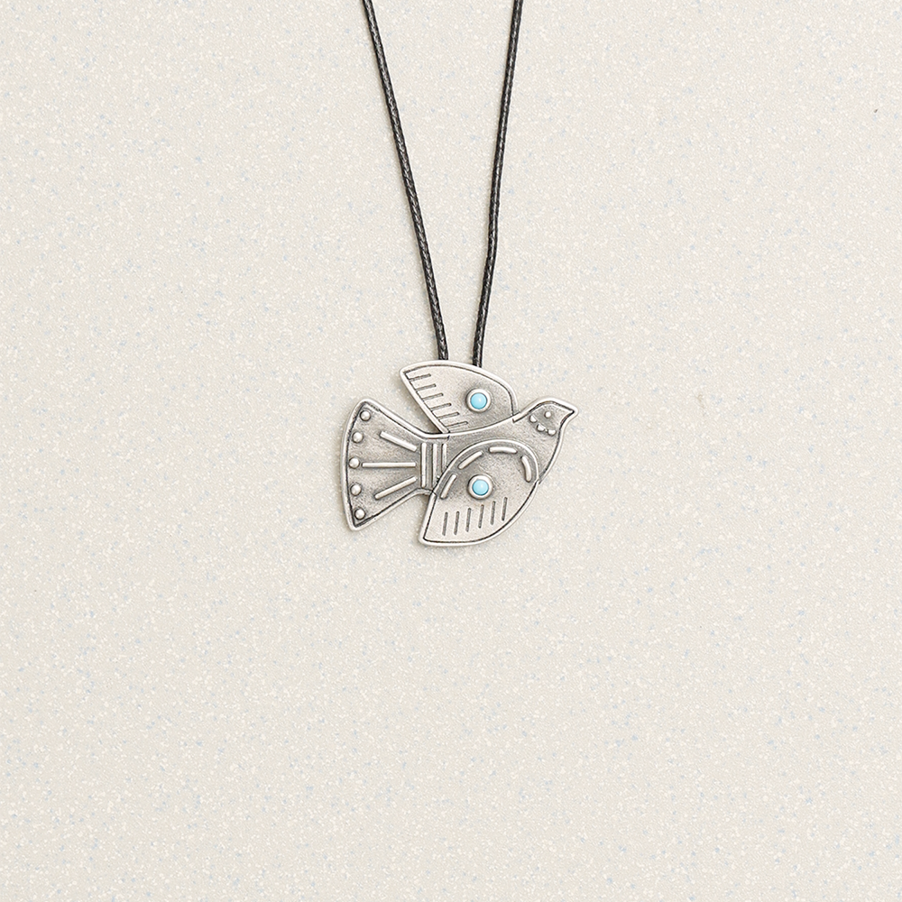 Towtow Archive - Pigeon Tie Necklace Silver Burnish (OC) product image 1 | TRAB K-Fashion Australia
