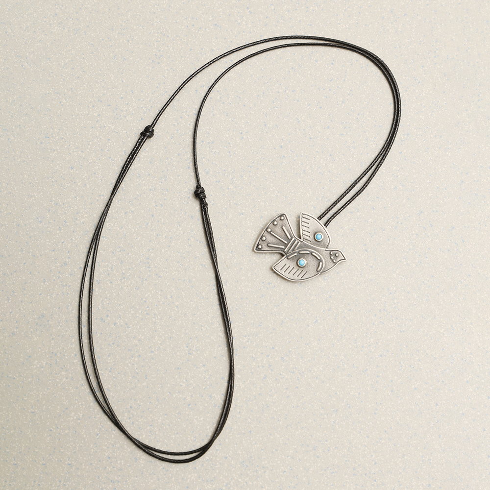 Towtow Archive - Pigeon Tie Necklace Silver Burnish (OC) product image 4 | TRAB K-Fashion Australia