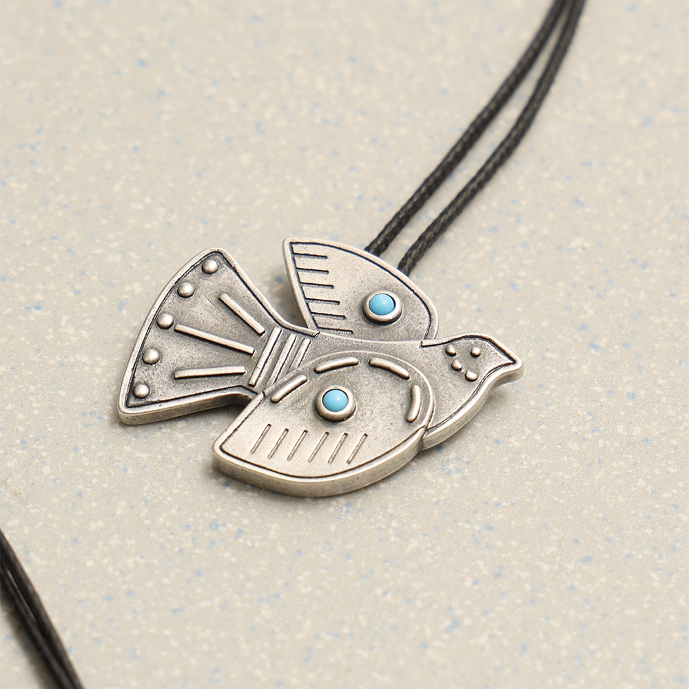 Towtow Archive - Pigeon Tie Necklace Silver Burnish (OC) product image 5 | TRAB K-Fashion Australia