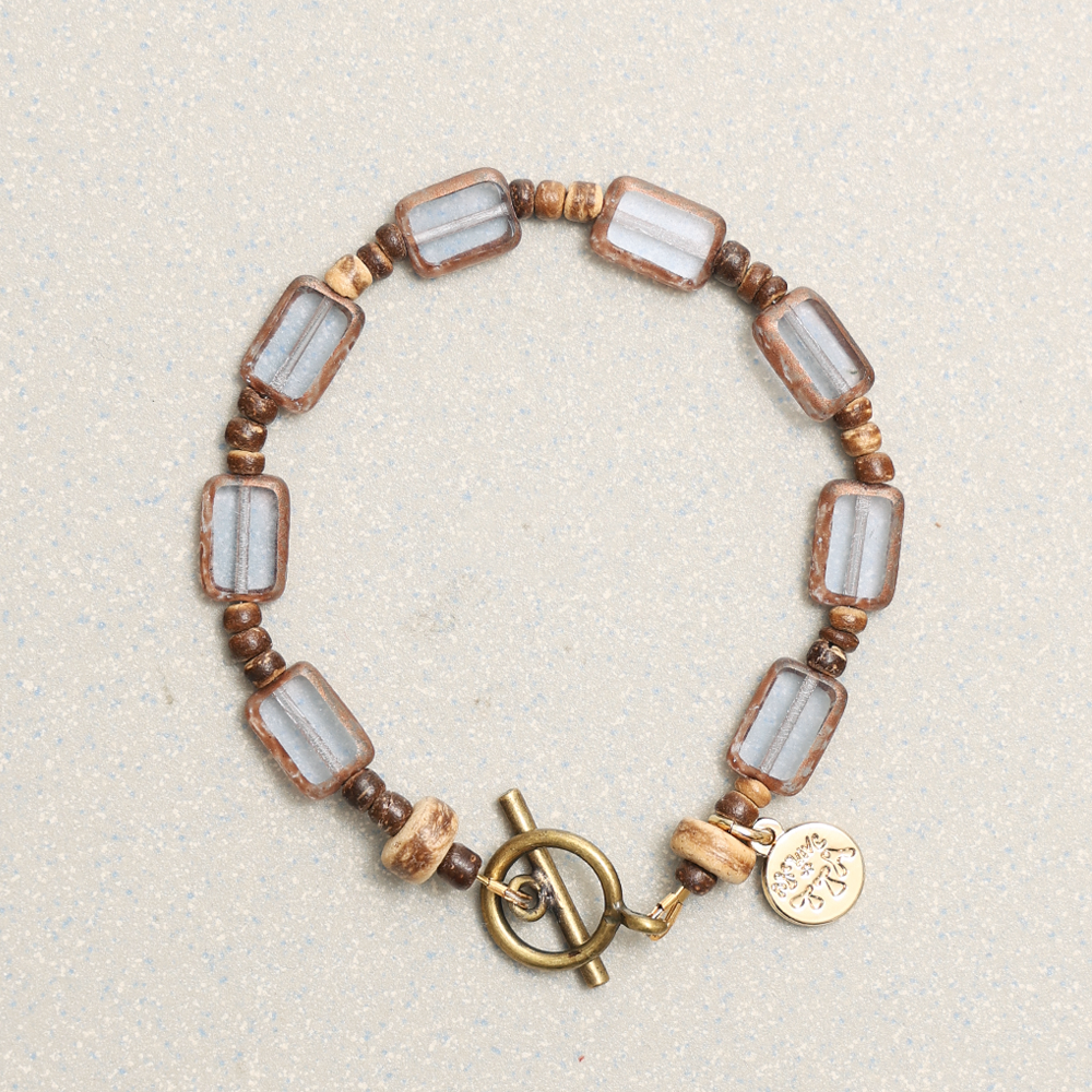 Towtow Archive - Racktangle Czech Bracelet (Blue) product image 1 | TRAB K-Fashion Australia