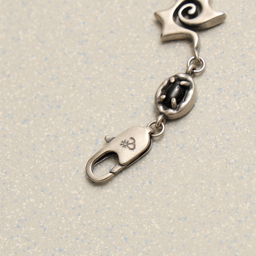 Towtow Archive - Swirl Star Gem Link Bracelet (Black) product image 8 | TRAB K-Fashion Australia