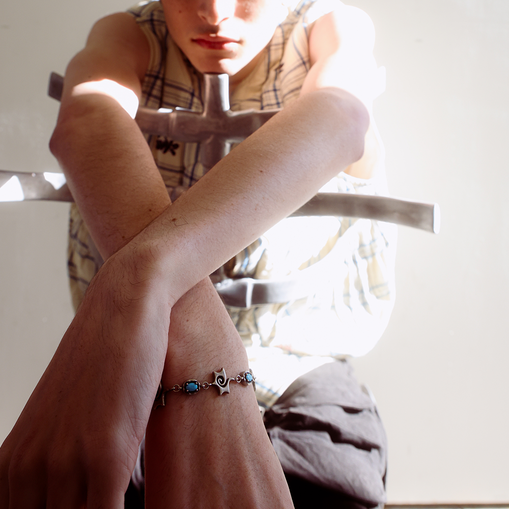 Towtow Archive - Swirl Star Gem Link Bracelet (Black) product image 7 | TRAB K-Fashion Australia