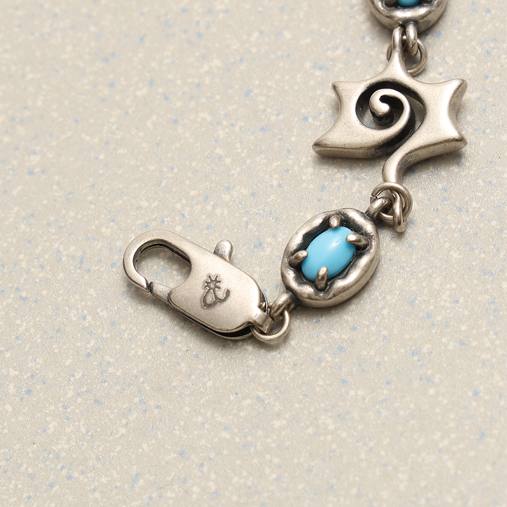 Towtow Archive - Swirl Star Gem Link Bracelet (Black) product image 6 | TRAB K-Fashion Australia