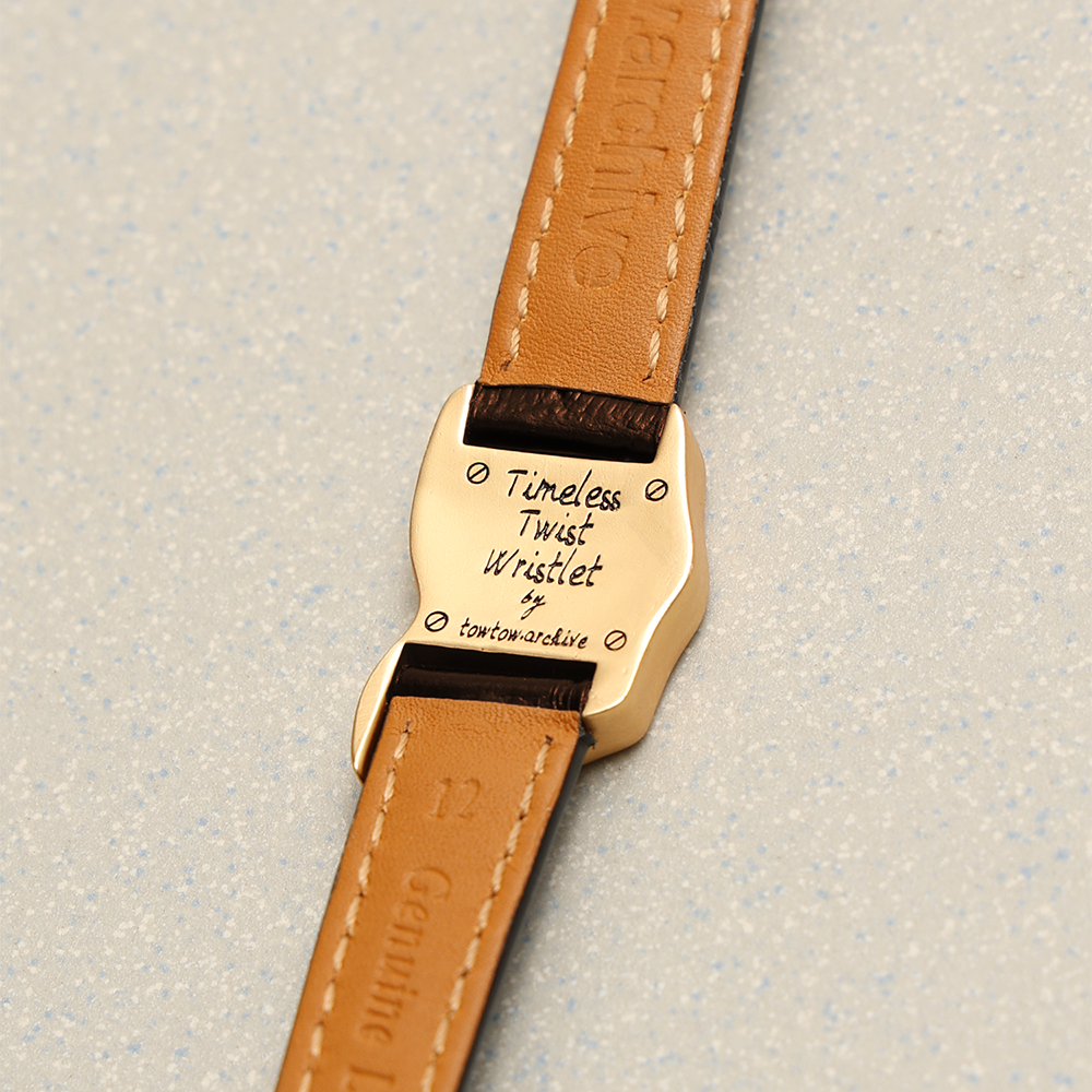 Towtow Archive - Timeless Twist Wristlet 5.0 (Brown & Gold) product image 12 | TRAB K-Fashion Australia