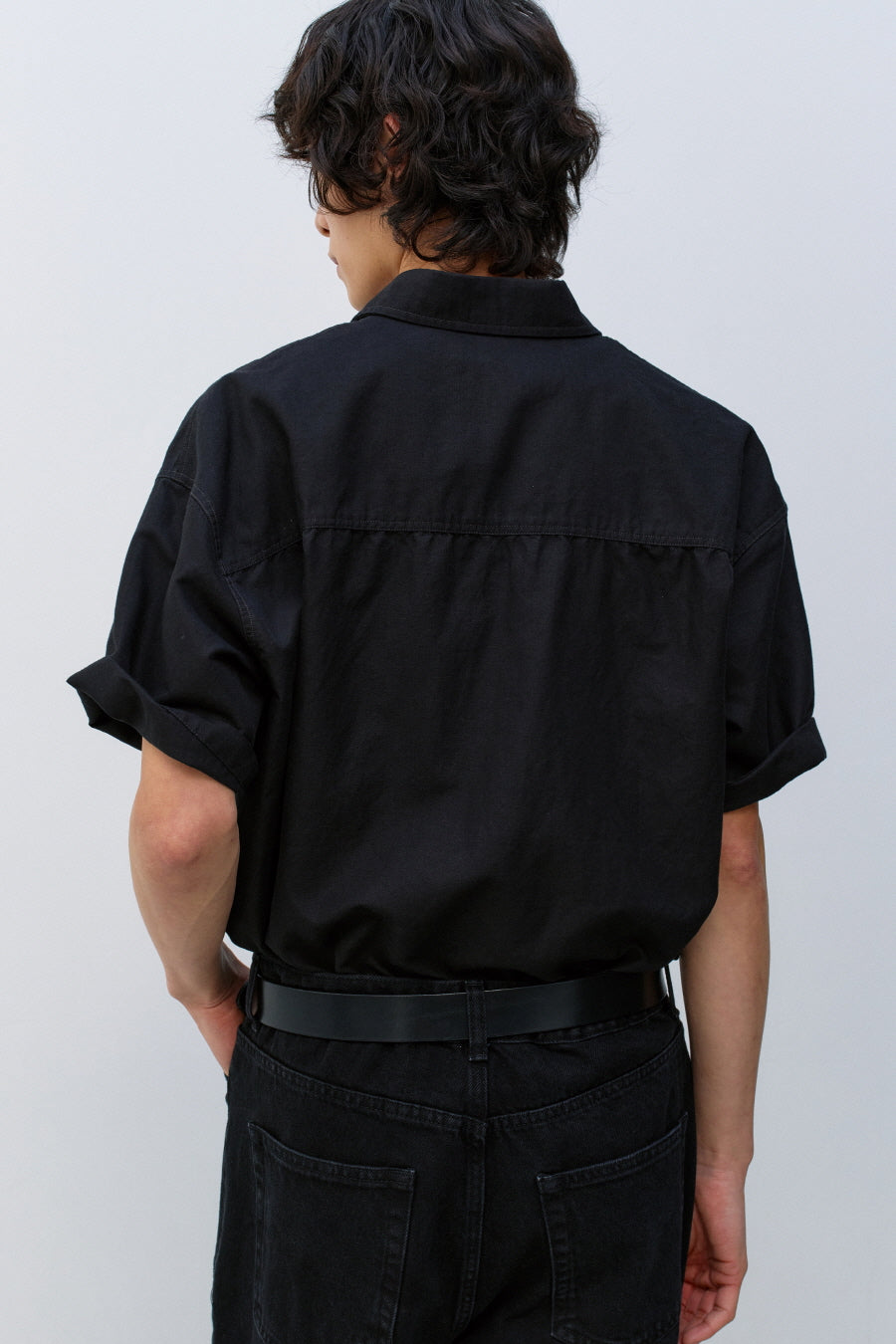 Insilence - Washed Natural Slub Shirt (Black) product image 4 | TRAB K-Fashion Australia
