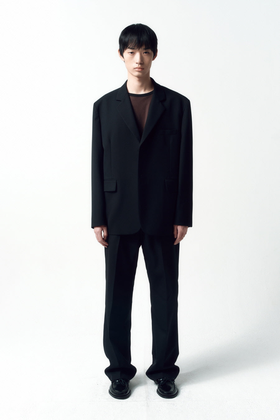 Insilence - Wool Semi Flare Pants (Black) product image 1 | TRAB K-Fashion Australia
