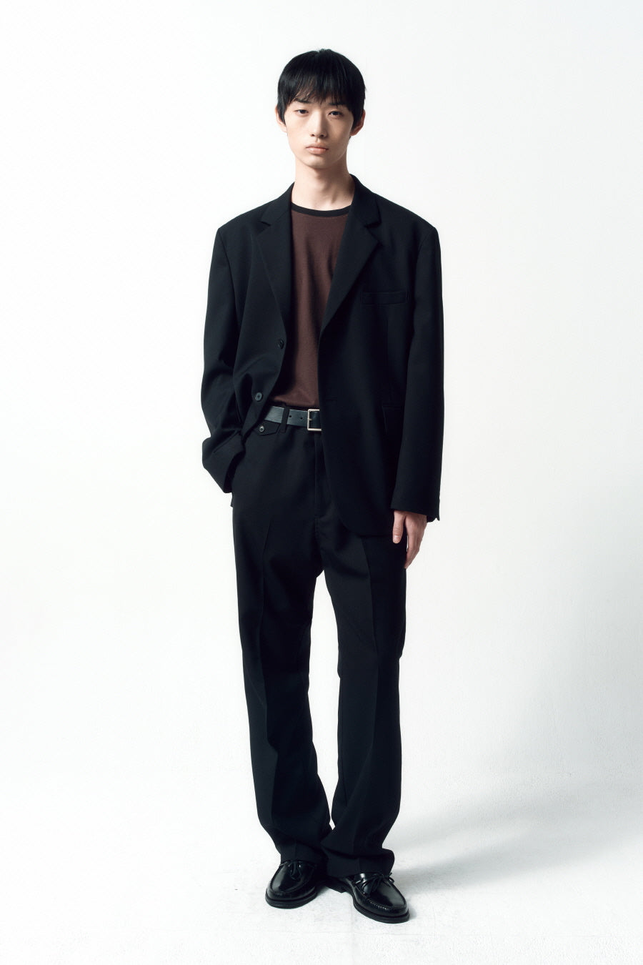 Insilence - Wool Semi Flare Pants (Black) product image 4 | TRAB K-Fashion Australia