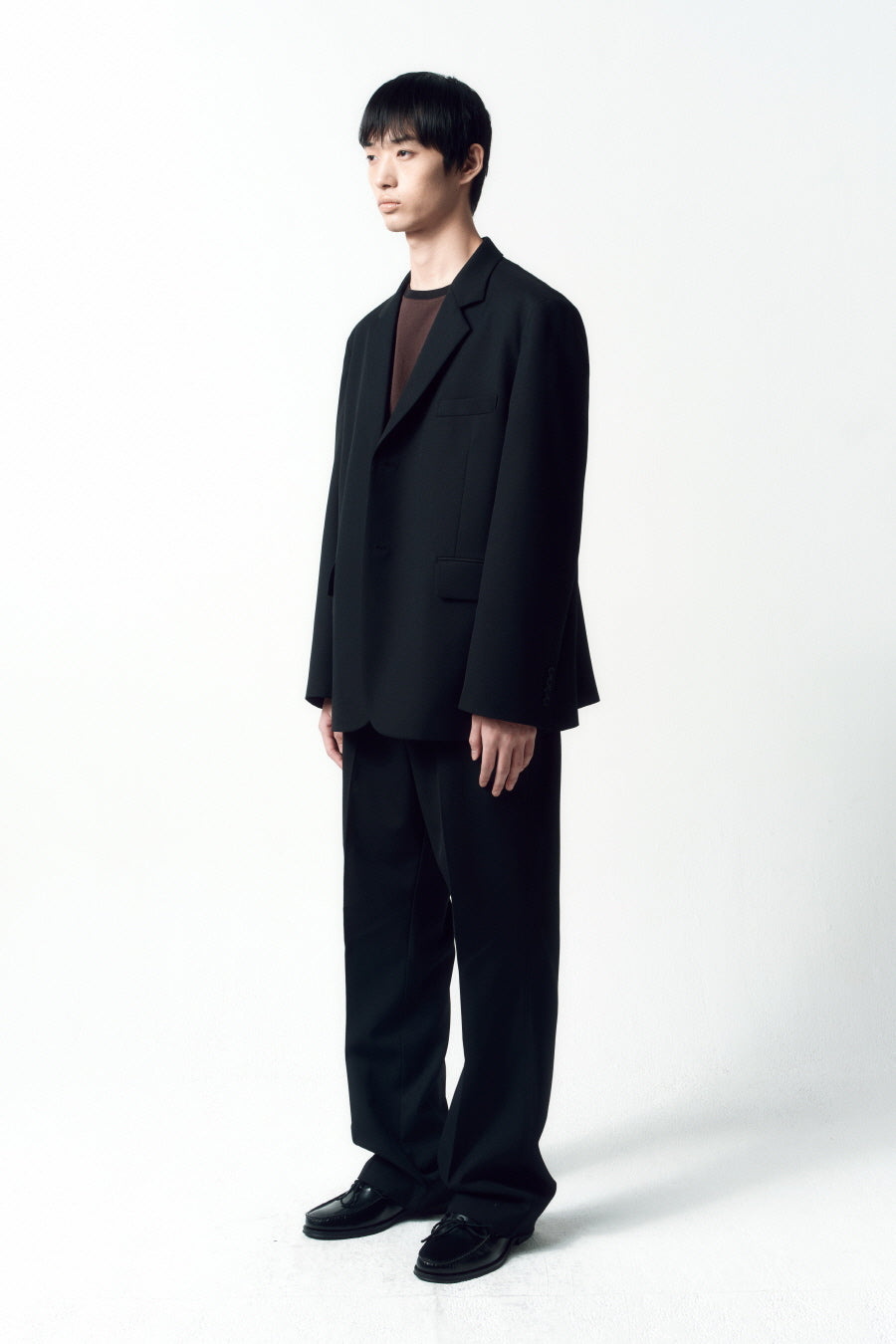 Insilence - Wool Semi Flare Pants (Black) product image 2 | TRAB K-Fashion Australia
