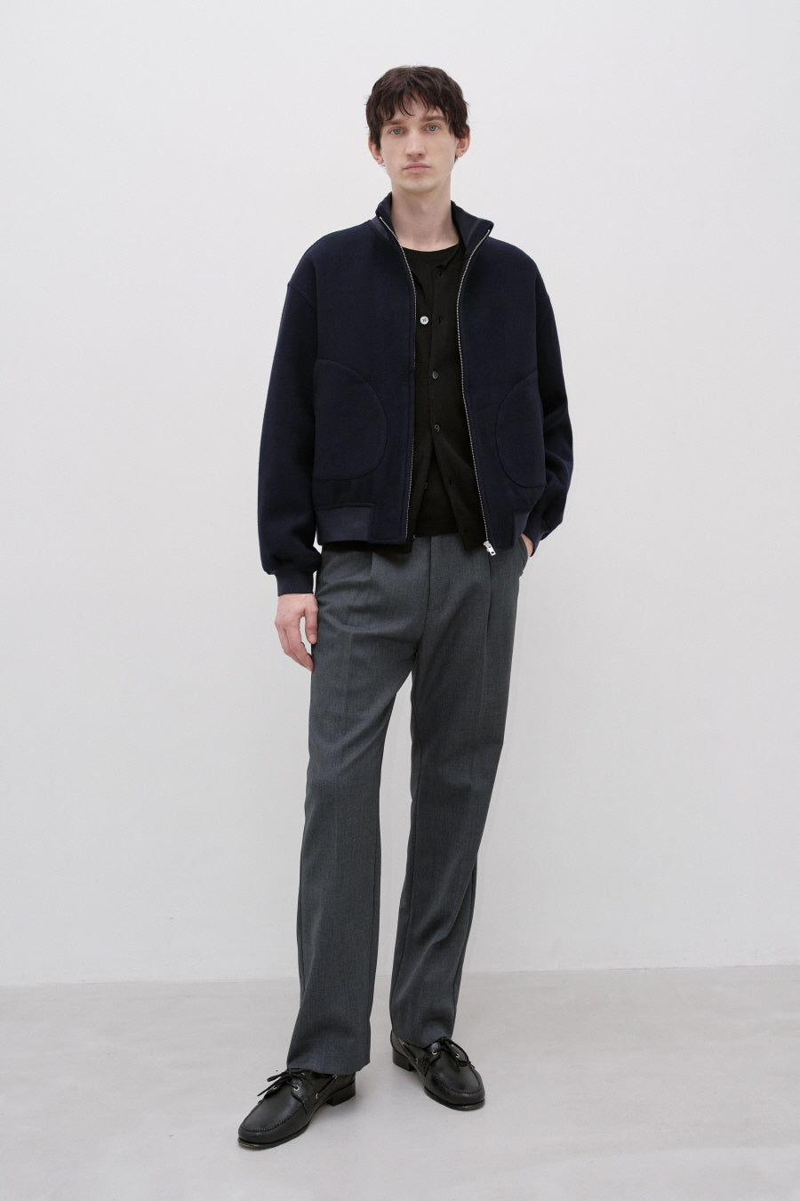 Insilence - Tasmania Wool Tanker Jacket (Navy) product image 3 | TRAB K-Fashion Australia