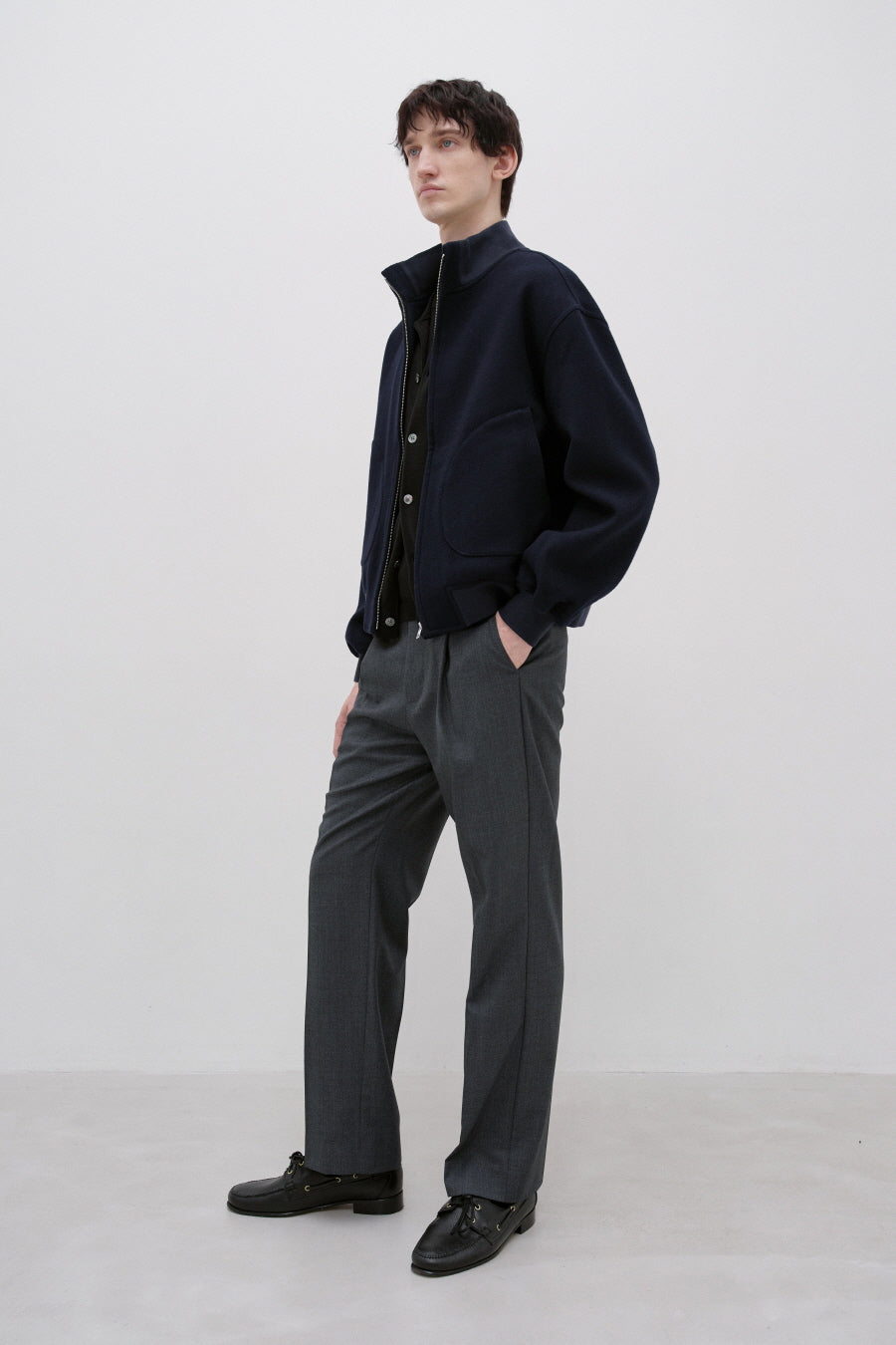 Insilence - Tasmania Wool Tanker Jacket (Navy) product image 4 | TRAB K-Fashion Australia