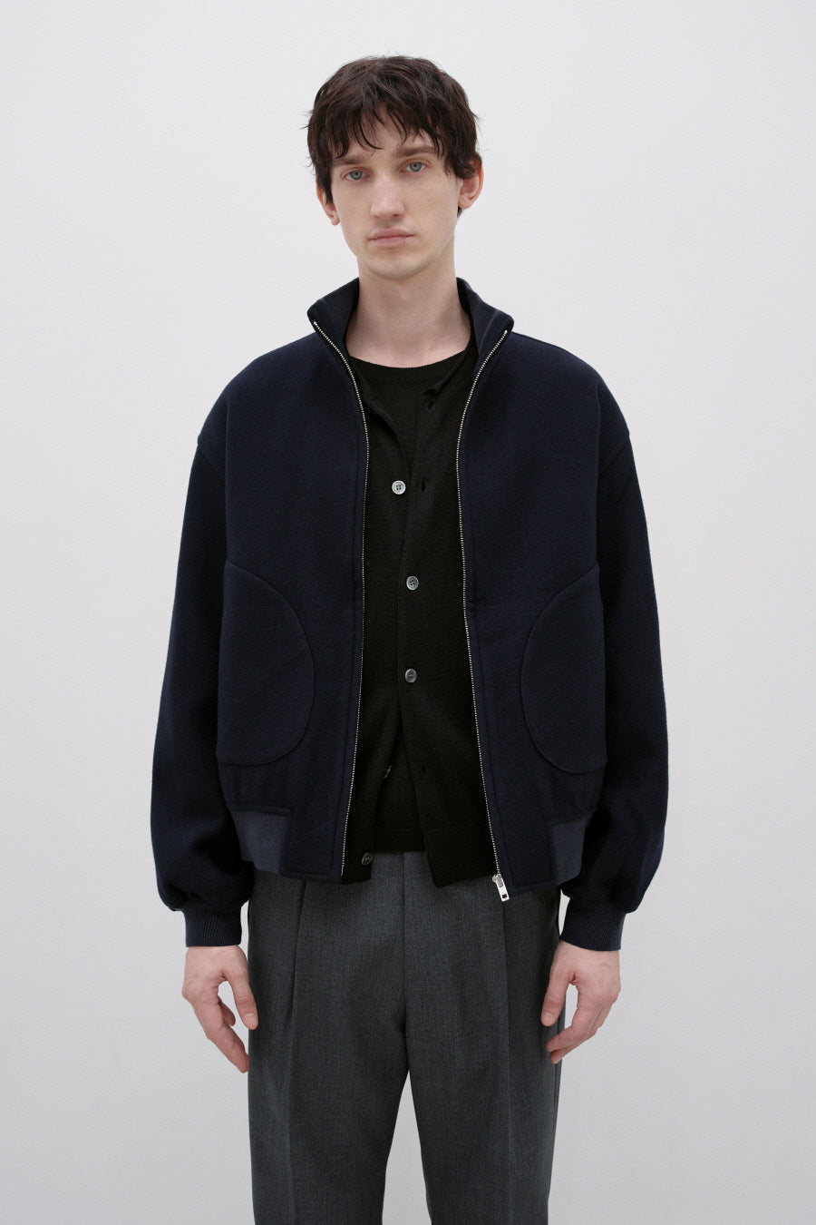 Insilence - Tasmania Wool Tanker Jacket (Navy) product image 6 | TRAB K-Fashion Australia