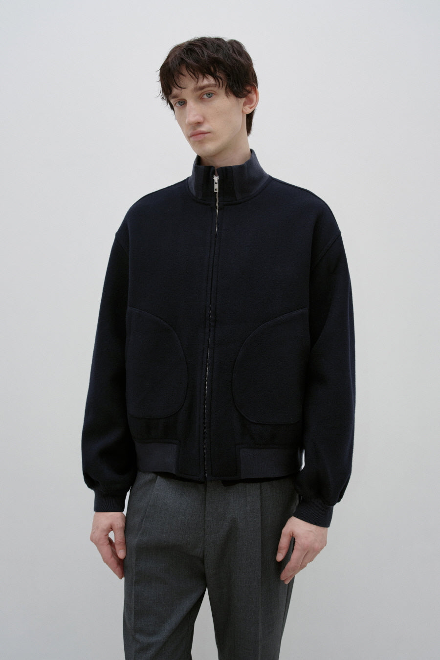 Insilence - Tasmania Wool Tanker Jacket (Navy) product image 1 | TRAB K-Fashion Australia