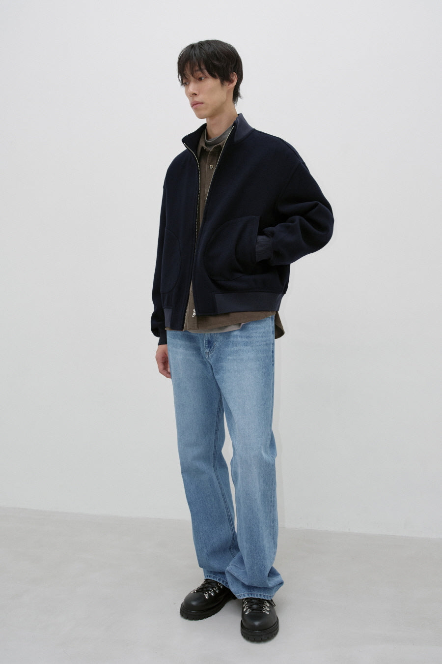 Insilence - Tasmania Wool Tanker Jacket (Navy) product image 7 | TRAB K-Fashion Australia