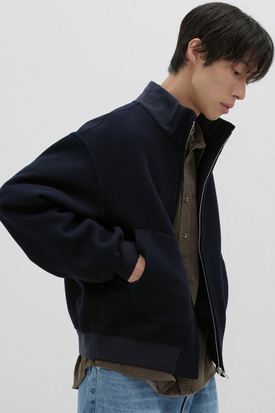 Insilence - Tasmania Wool Tanker Jacket (Navy) product image 8 | TRAB K-Fashion Australia