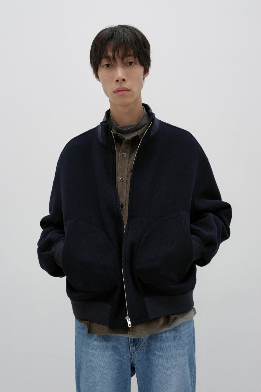 Insilence - Tasmania Wool Tanker Jacket (Navy) product image 9 | TRAB K-Fashion Australia