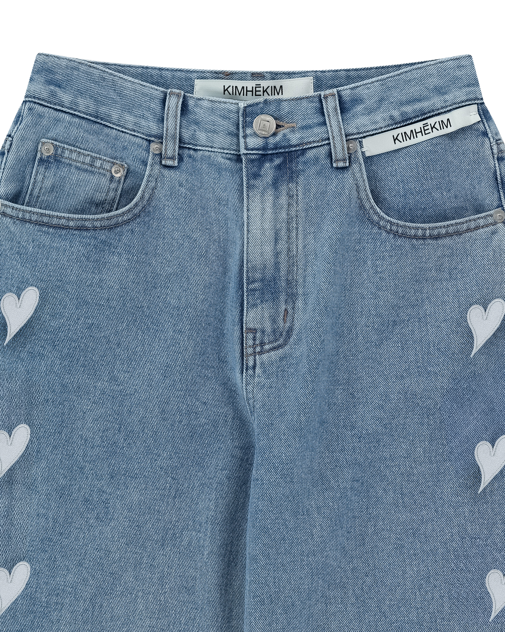 Kimhe Kim - Heart Patches Jeans (Sky Blue) product image 3 | TRAB K-Fashion Australia