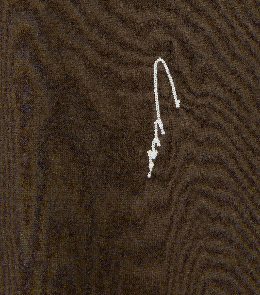 Llege - Ringer Long Sleeve Loose T-Shirt (Brown) product image 5 | TRAB K-Fashion Australia