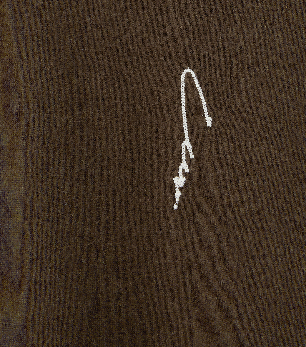 Llege - Ringer Long Sleeve Loose T-Shirt (Brown) product image 5 | TRAB K-Fashion Australia