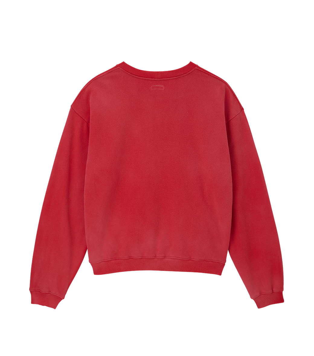Llege - Classic Logo Vintage Effect Sweatshirt (Red) product image 2 | TRAB K-Fashion Australia