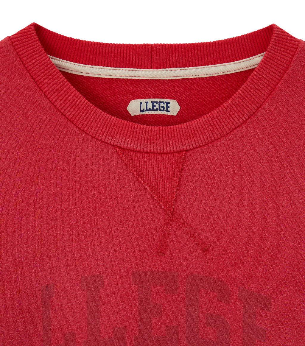 Llege - Classic Logo Vintage Effect Sweatshirt (Red) product image 3 | TRAB K-Fashion Australia