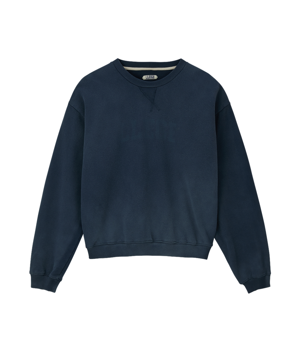 Llege - Classic Logo Vintage Effect Sweatshirt (Navy) product image 1 | TRAB K-Fashion Australia