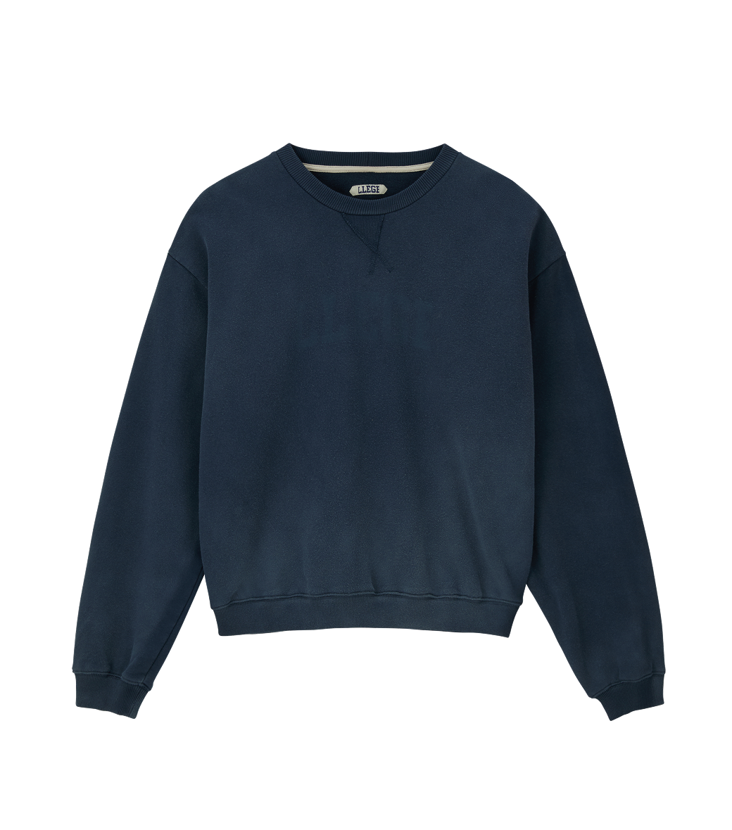Llege - Classic Logo Vintage Effect Sweatshirt (Navy) product image 1 | TRAB K-Fashion Australia