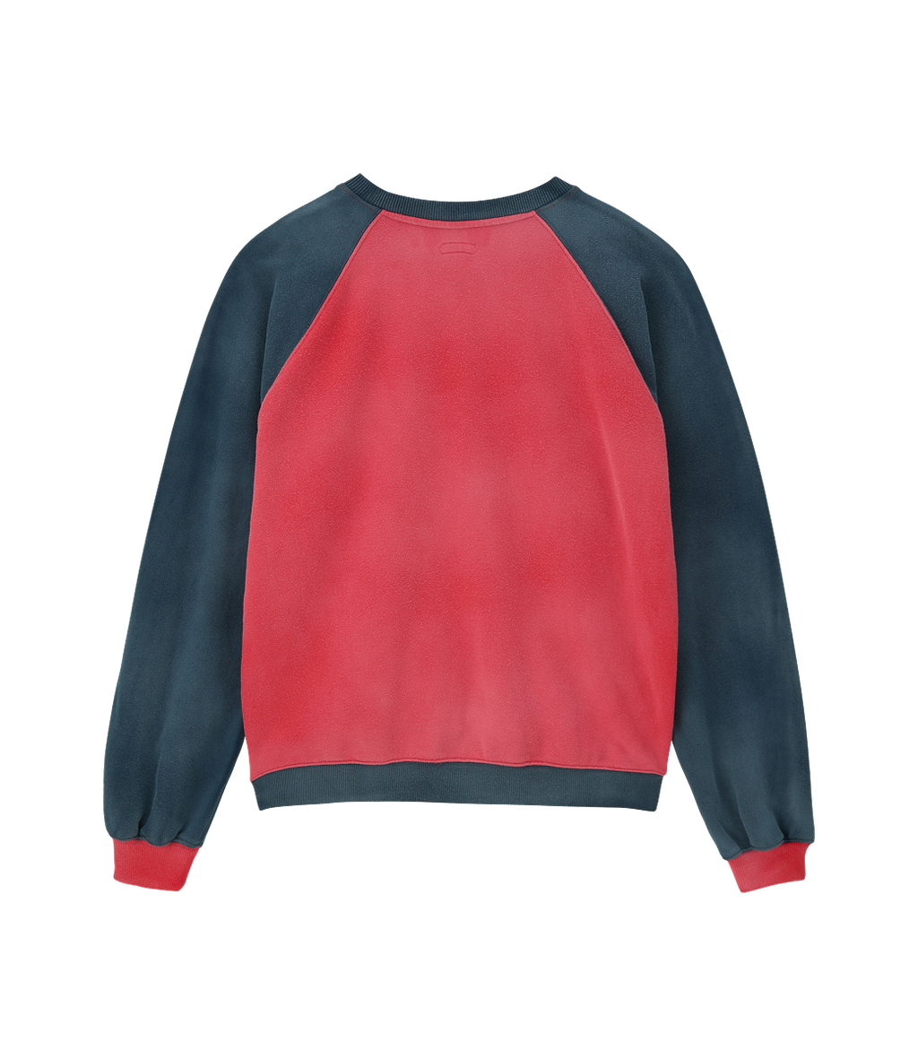 Llege - Contrast Raglan Vintage Sweatshirt (Red) product image 2 | TRAB K-Fashion Australia