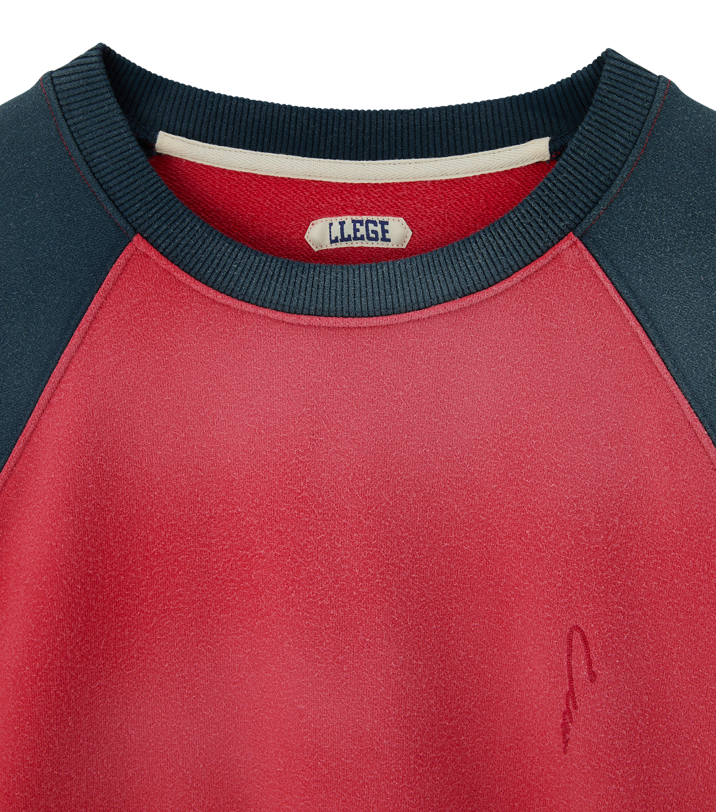 Llege - Contrast Raglan Vintage Sweatshirt (Red) product image 3 | TRAB K-Fashion Australia