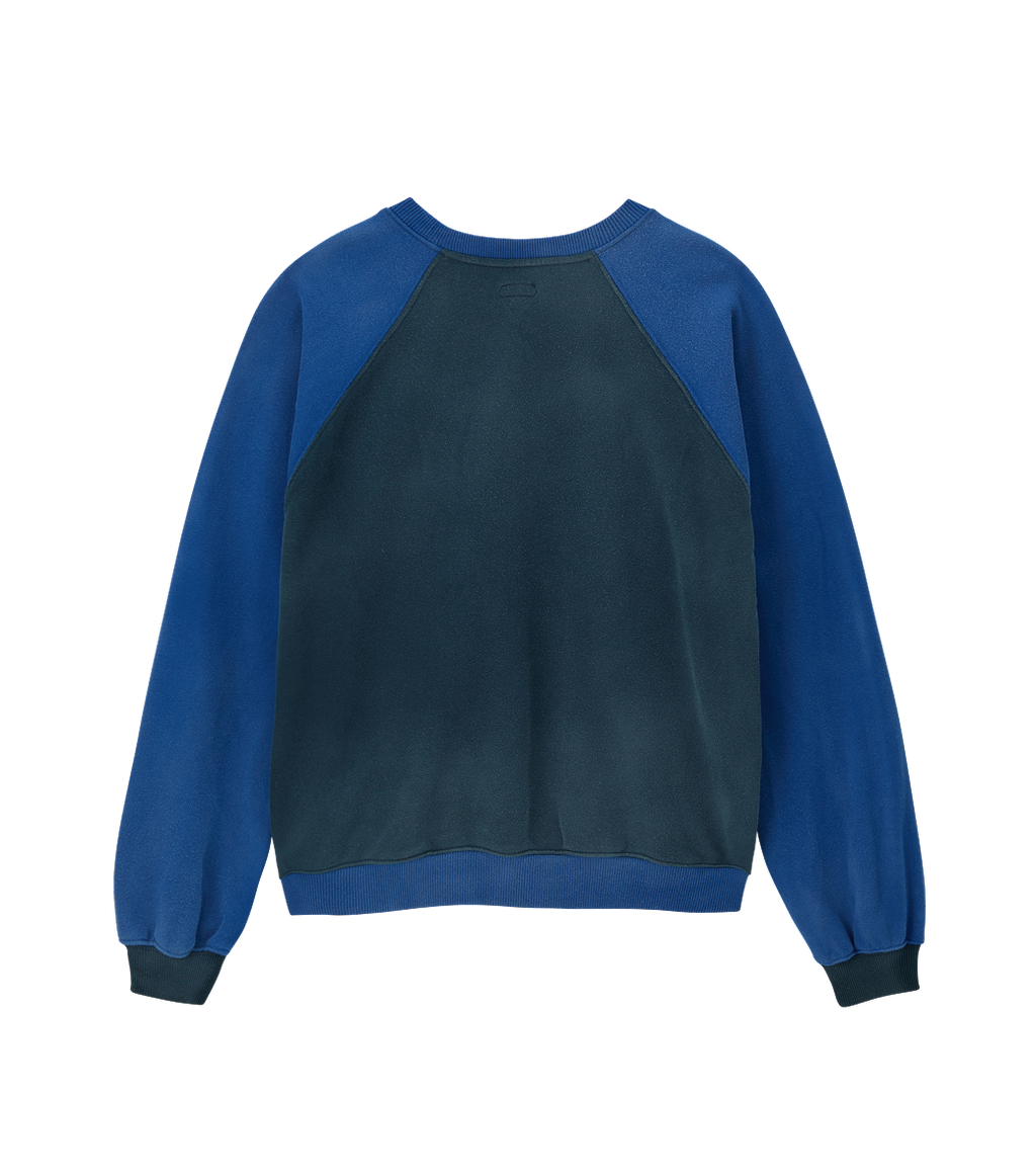 Llege - Contrast Raglan Vintage Sweatshirt (Navy) product image 2 | TRAB K-Fashion Australia