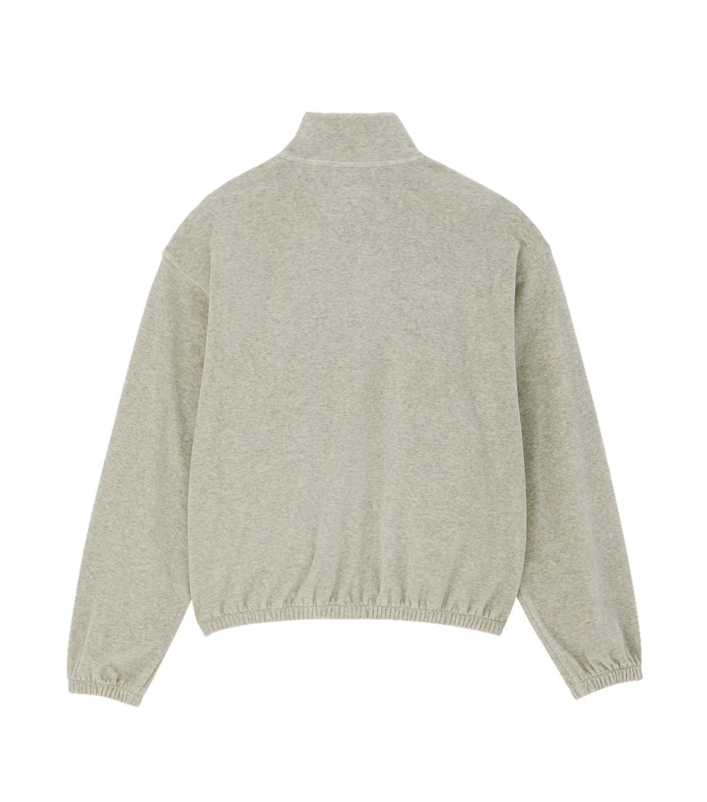 Llege - Velour Half-Zip Pullover (Grey) product image 2 | TRAB K-Fashion Australia