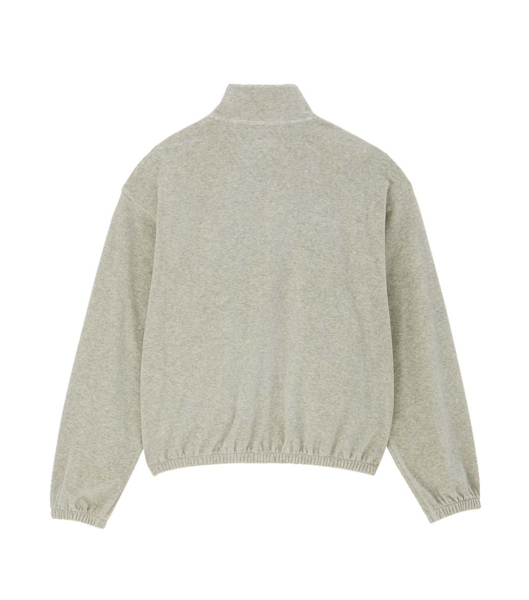 Llege - Velour Half-Zip Pullover (Grey) product image 2 | TRAB K-Fashion Australia