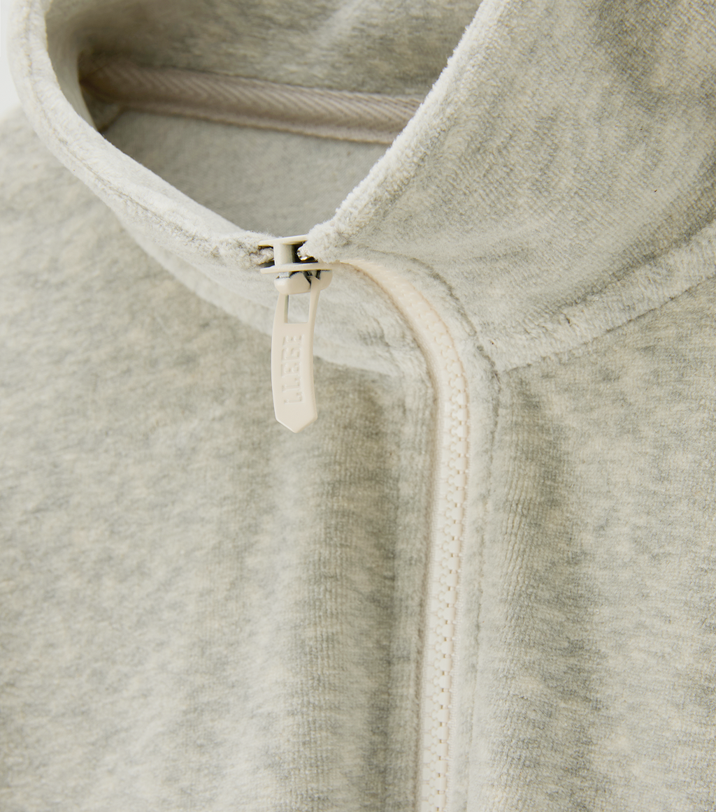 Llege - Velour Half-Zip Pullover (Grey) product image 3 | TRAB K-Fashion Australia