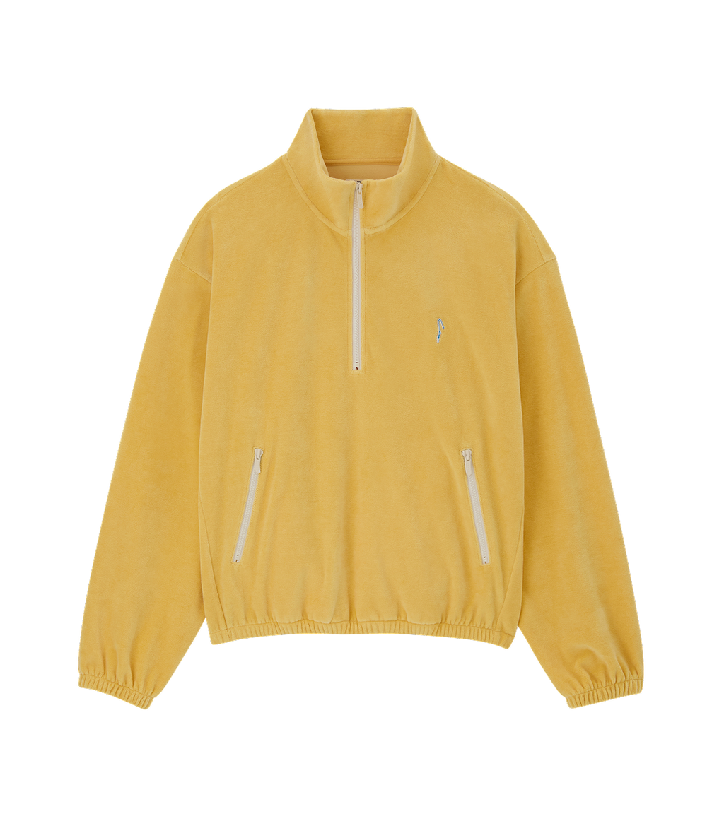 Llege - Velour Half-Zip Pullover (Yellow) product image 1 | TRAB K-Fashion Australia