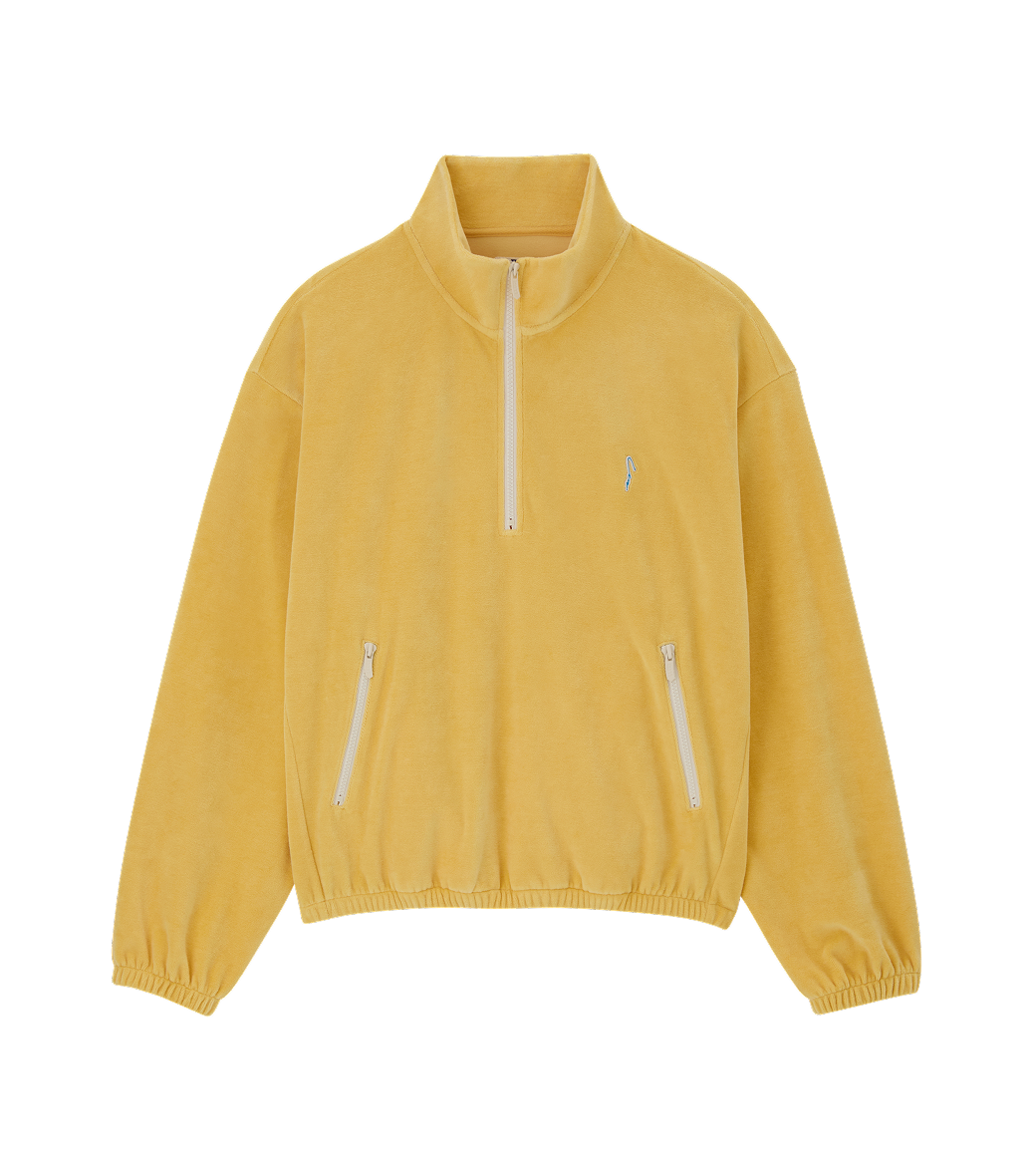 Llege - Velour Half-Zip Pullover (Yellow) product image 1 | TRAB K-Fashion Australia