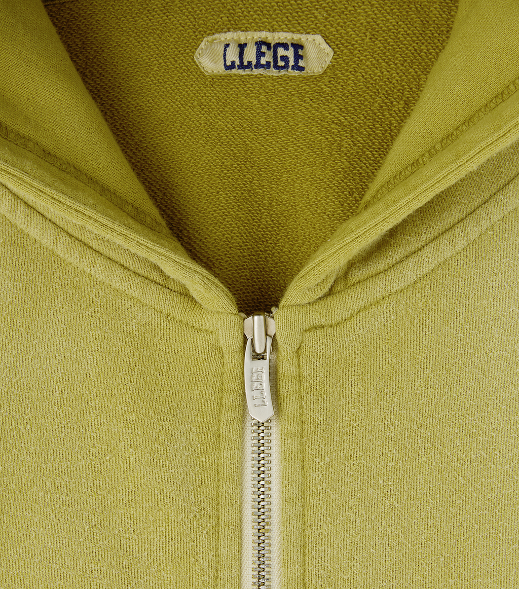 Llege - Garment Dyed Oversized Hoody Zip-Up (Olive) product image 3 | TRAB K-Fashion Australia