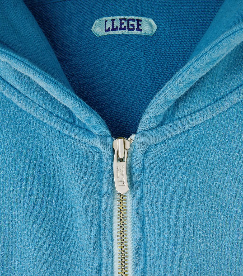 Llege - Garment Dyed Oversized Hoody Zip-Up (Blue) product image 3 | TRAB K-Fashion Australia