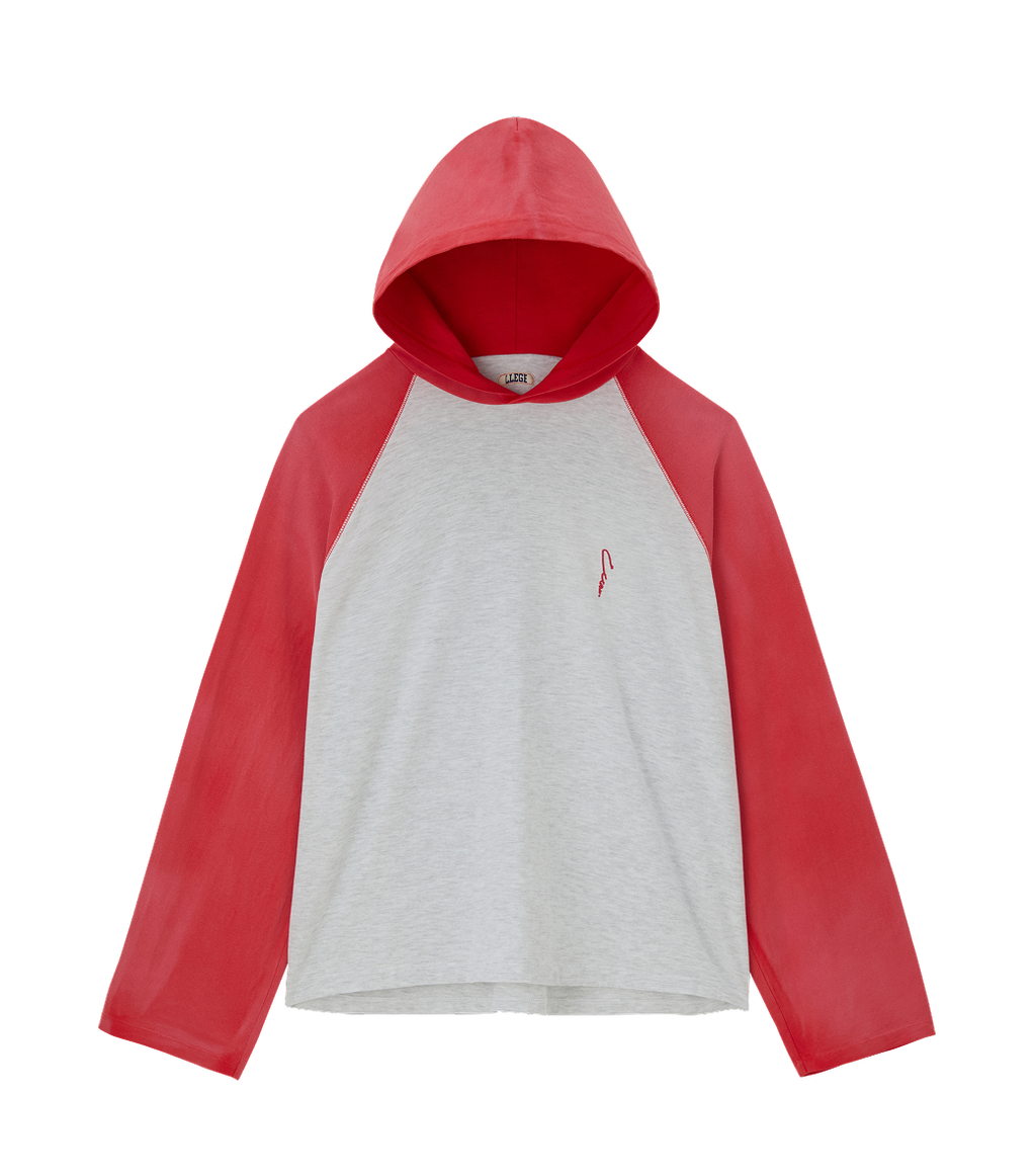 Llege - Raglan Hoody Top (Red) product image 1 | TRAB K-Fashion Australia