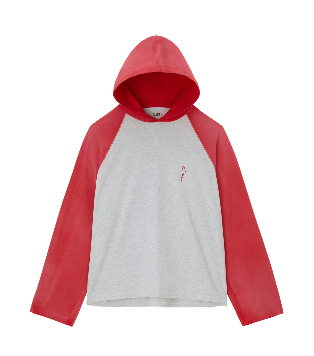 Llege - Raglan Hoody Top (Red) product image 1 | TRAB K-Fashion Australia