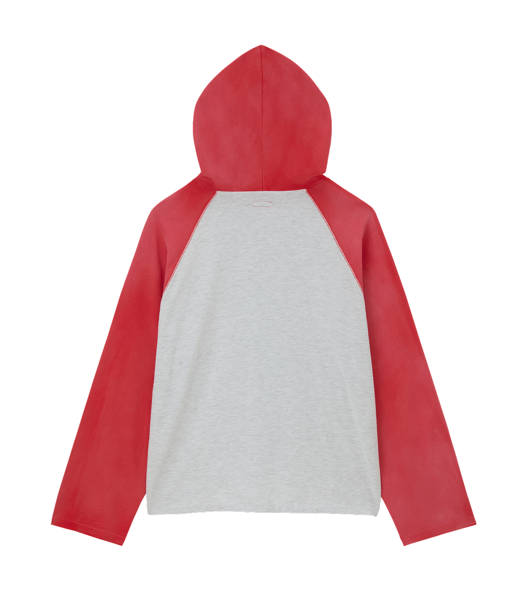Llege - Raglan Hoody Top (Red) product image 2 | TRAB K-Fashion Australia