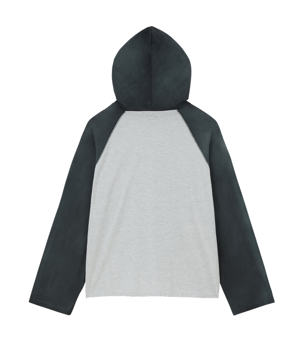 Llege - Raglan Hoody Top (Gray) product image 2 | TRAB K-Fashion Australia